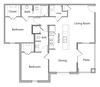 2BR 2BA (1135 SF)